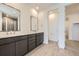 Modern bathroom with double vanity, and a separate shower at 1278 Raindance Pl, Erie, CO 80516