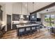 Modern kitchen with an island and stainless steel appliances at 378 River Park Dr, Breckenridge, CO 80424