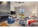 Spacious living room with a fireplace and mountain views at 378 River Park Dr, Breckenridge, CO 80424