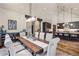 Spacious dining room with a large wooden table and kitchen views at 378 River Park Dr, Breckenridge, CO 80424