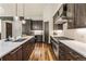 Modern kitchen with stainless steel appliances and hardwood floors at 378 River Park Dr, Breckenridge, CO 80424