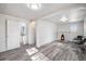 Spacious living room with a fireplace and hardwood floors at 2801 W Dartmouth Ave, Denver, CO 80236