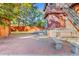 Spacious backyard with patio, outdoor kitchen, and mature trees at 965 N Pennsylvania St, Denver, CO 80203