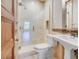 Clean bathroom with a large shower, toilet, and sink at 965 N Pennsylvania St, Denver, CO 80203
