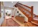 Grand entryway with hardwood floors and a stunning staircase at 965 N Pennsylvania St, Denver, CO 80203