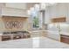 Gourmet kitchen features stainless steel appliances and marble countertops at 965 N Pennsylvania St, Denver, CO 80203