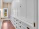 Large storage room with built-in cabinets and drawers at 965 N Pennsylvania St, Denver, CO 80203