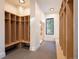 Spacious mudroom with built-in lockers and bench seating at 27 Boulder Cir, Breckenridge, CO 80424