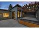 Outdoor patio with pergola and built-in planter at 27 Boulder Cir, Breckenridge, CO 80424