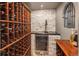 Built-in wine cellar with ample storage for wine bottles at 22435 Boundstone Dr, Parker, CO 80138