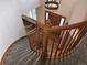 View from above of curved staircase and entryway at 21064 E Crestline Cir, Centennial, CO 80015