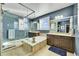 Luxurious bathroom with double vanity and glass shower at 14672 Melco Ave, Parker, CO 80134
