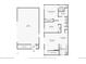 Floor plan showing a 2-bedroom, 2-bathroom townhome with a garage at 9901 E Evans Ave # 7D, Aurora, CO 80247