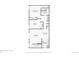 Floor plan showing a 2 bedroom, 2 bathroom home with an open concept living and dining area at 9901 E Evans Ave # 7D, Aurora, CO 80247
