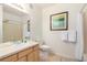 Clean bathroom with shower, toilet, and vanity at 8200 E 8Th Ave # 8101, Denver, CO 80230