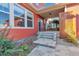 Backyard patio with covered sitting area and access to storage at 8537 E 35Th Ave, Denver, CO 80238