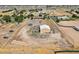 Aerial view showing house, detached shop, and expansive land at 11685 Salem St, Henderson, CO 80640