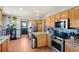 Modern kitchen with stainless steel appliances and granite countertops at 36023 Winchester Rd, Elizabeth, CO 80107