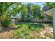 Backyard with mature trees, shed and fence at 4130 S Acoma St, Englewood, CO 80110