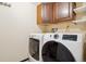 In-unit laundry room with full-size washer and dryer at 13901 E Marina Dr # 109, Aurora, CO 80014