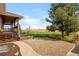 Brick patio with seating area and landscaping at 35100 E 120Th Ave, Hudson, CO 80642