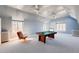 Spacious game room with a pool table and plenty of room at 805 Gaylord St, Denver, CO 80206