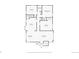 One-story floor plan with 2 bedrooms, 2 baths, living room, and kitchen at 1529 Holly, Denver, CO 80220