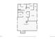 Basement floor plan with bedroom, bath, and finished area at 1529 Holly, Denver, CO 80220