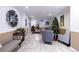 Elegant lobby area with comfortable seating and holiday decor at 1265 Race St # 208, Denver, CO 80206