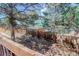 Private backyard view partially fenced with mature trees at 16941 E Chenango Ave # C, Aurora, CO 80015