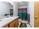 Bathroom with a shower/tub and a vanity at 2617 E Egbert St, Brighton, CO 80601