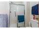 Bathroom with a shower and toilet at 2617 E Egbert St, Brighton, CO 80601