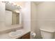 Clean bathroom with single sink vanity and shower/tub combo at 1020 15Th St # 37I, Denver, CO 80202