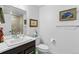 Clean bathroom with vanity, toilet, and shower at 6210 Dakota Ridge Dr, Littleton, CO 80125