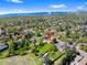 Aerial view showcasing home's location in a residential neighborhood at 580 S Parfet St, Lakewood, CO 80226