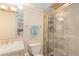 Bathroom with single sink, shower, and updated fixtures at 1020 15Th St # 26A, Denver, CO 80202