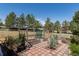 Landscaped garden area with raised beds and stone pathway at 7846 Village Rd, Parker, CO 80134