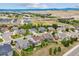 Aerial view of a residential neighborhood showcasing homes and landscape at 325 Crosshaven Pl, Castle Rock, CO 80104