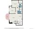 Floor plan showing a two-bedroom condo layout at 9510 E Florida Ave # 2052, Denver, CO 80247