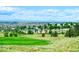 Stunning aerial view showcasing expansive mountain views at 9737 Majestic Oak Dr, Parker, CO 80134