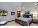 King size bed in spacious main bedroom at 1003 Boreas Pass Rd, Breckenridge, CO 80424