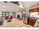 Convenient kitchenette with stainless steel appliances at 1003 Boreas Pass Rd, Breckenridge, CO 80424