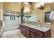 Elegant bathroom with double vanity and walk-in shower at 1003 Boreas Pass Rd, Breckenridge, CO 80424