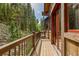 Private deck overlooking wooded area at 1003 Boreas Pass Rd, Breckenridge, CO 80424