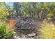 Relaxing water feature with stacked stone and lush landscaping at 6297 Ellingwood Point Way, Castle Rock, CO 80108