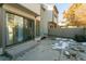 Private back patio with sliding glass door access at 7900 W Layton Ave # 833, Littleton, CO 80123