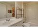 Bathroom with shower/tub combo and updated vanity at 9448 E Florida Ave # 1078, Denver, CO 80247