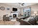 Spacious living room with fireplace and large windows at 1170 Mcmurdo Cir, Castle Rock, CO 80108