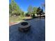 Stamped concrete patio with fire pit and spacious backyard at 6043 S Waco St, Aurora, CO 80016