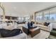 Open concept living room with large windows, ample seating, and view of the adjacent kitchen and dining area at 13785 Emerald Lake St, Parker, CO 80138